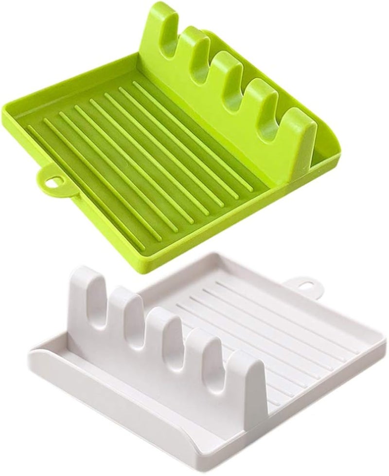 Kitchen Utensil Holder Rest Spoon 1 pcs White, Creative Accessory Heat Resistant, Support Cooking Tools