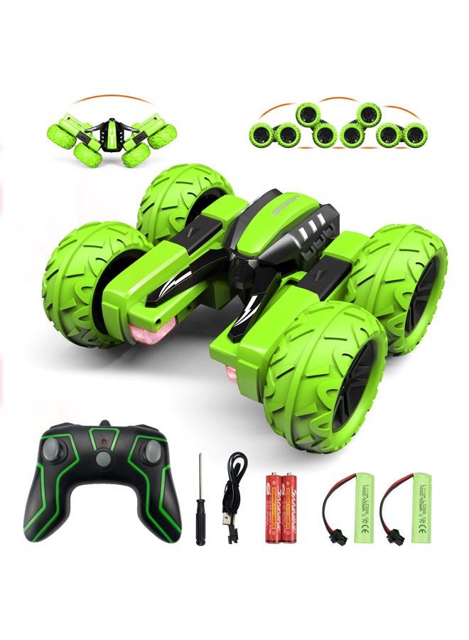 Amicool RC Voiture Telecommandé Tout Terrain, 4WD 360° Rotation Stunt Car Offroad RC Véhicule Avec LED, 2.4GHz Voiture Radio Commandee Crawlers Pour Enfants 6-12 Ans, G03080R - Image 1