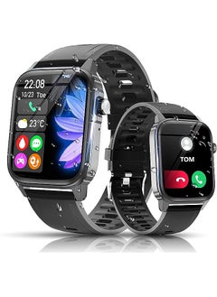 LIGE Smart Watch for Android iOS, Bluetooth Calls Voice Chat with Heart Rate/Sleep Monitor Fitness Tracker, 1.3" Full Touch Screen IP67 Waterproof Stainless Steel Activity Tracker for Men
