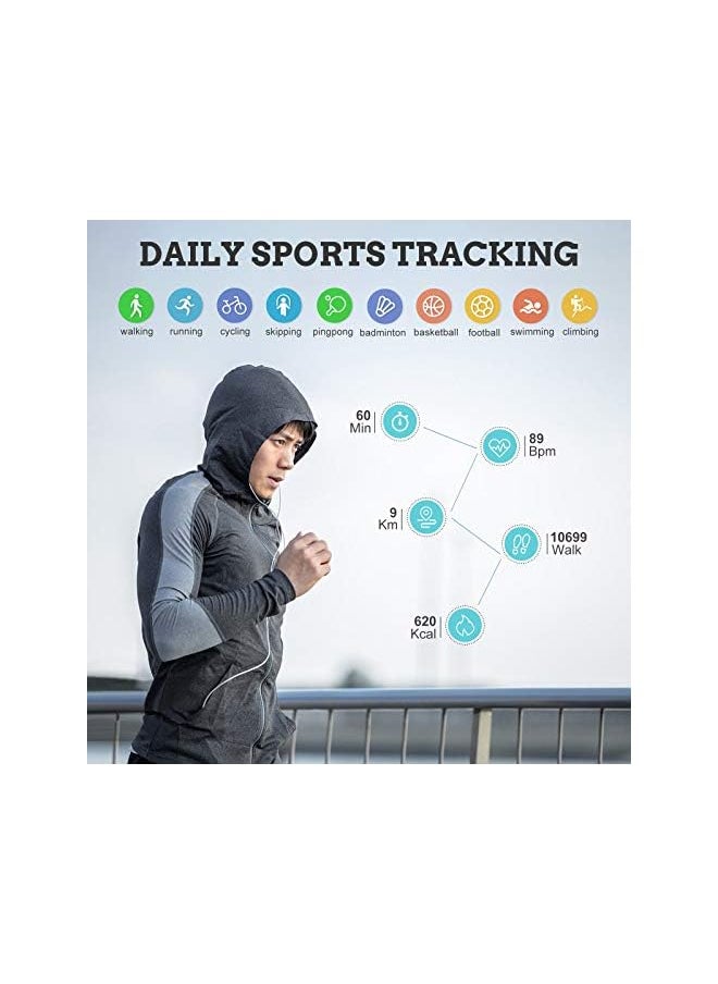LIGE - LIGE Smart Watch for Android iOS, Bluetooth Calls Voice Chat with Heart Rate/Sleep Monitor Fitness Tracker, 1.3" Full Touch Screen IP67 Waterproof Stainless Steel Activity Tracker for Men - Image 1