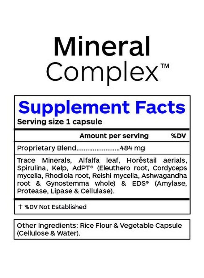 Professional Botanicals Mineral Complex - Bentonite Clay Trace Minerals, Kelp, Spirulina Nutrient Blend - 90 Vegetarian Capsules - Image 2