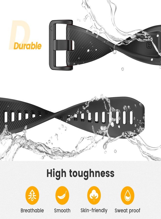 ANCOOL for Garmin S62 Watch Band/Forerunner 945/955/965 Watch Bands 22mm Silicone Band for Fenix 8 47mm/Fenix 7/6/5 Bands Replacement for Fenix 6 pro/7 pro/Epix Gen 2 47mm(Black) - Image 4