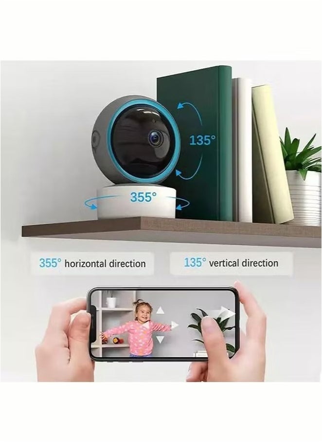 Smart Home WiFi Camera – 360° Monitoring, Mobile Remote Access, Human Tracking, AI Voice Intercom