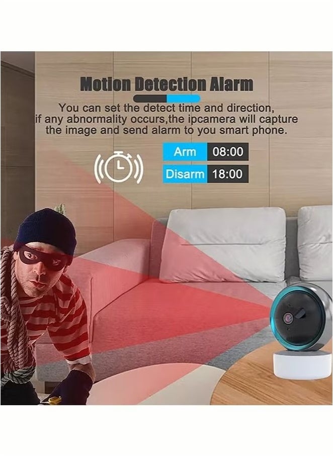 Smart Home WiFi Camera – 360° Monitoring, Mobile Remote Access, Human Tracking, AI Voice Intercom