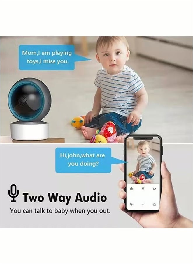Smart Home WiFi Camera – 360° Monitoring, Mobile Remote Access, Human Tracking, AI Voice Intercom