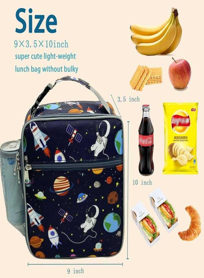 Kulle Kids Lunch Box,Insulated Lunch Box for Boys and Girls,Sturdy Soft Bag & Freezable Lunchbox, Lunch Bag kids Reusable Lunch Boxes for School,Work,Outdoor(Astronaut) - Image 4