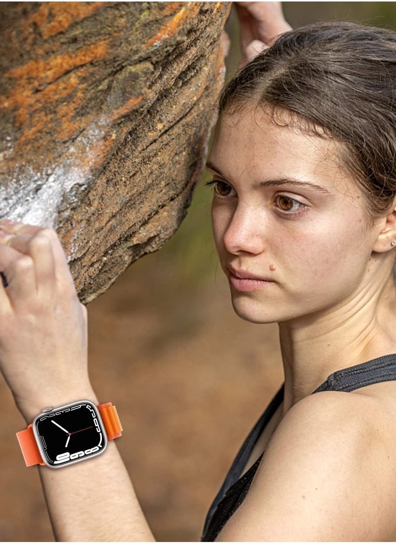 BORTONY - Apple Watch Band 42mm 44mm 45mm 49mm 4 Pack Alpine Loop Nylon Band Women Men with Adjustable Metal G-Hook Strap for iWatch Ultra Series SE 8/7/6/5/4/3/2/1 - Image 1