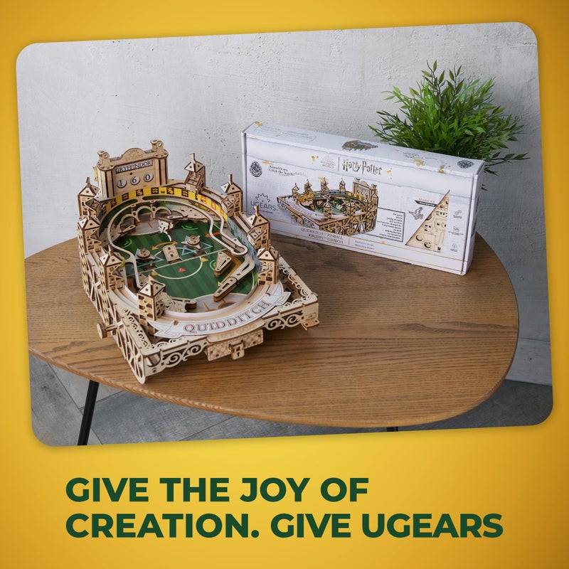 UGEARS آلة بينبول كوييدتش من يوجيرز هاري بوتر - نماذج خشبية للبناء للبالغين مع تجربة لعب مثيرة - تجربة آلة بينبول خشبية بتصميم لغز ثلاثي الأبعاد - مثالية لعشاق مجموعات النماذج الخشبية - Image 3