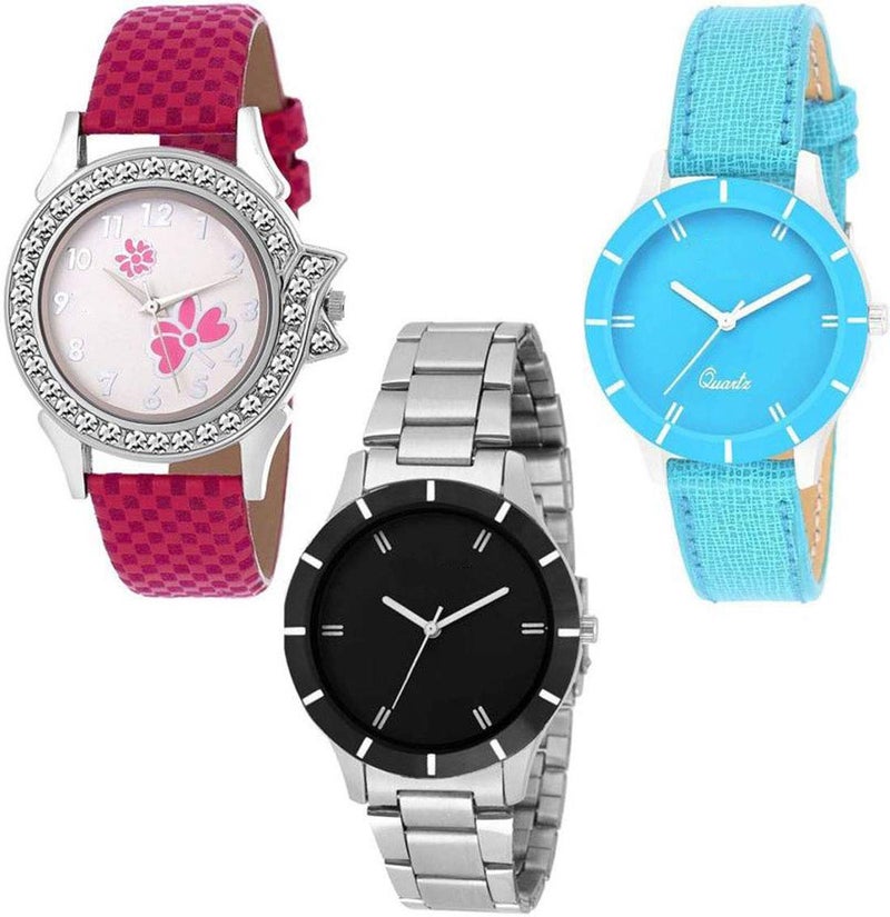 Acnos® Premium Look Like Preety Analogue Multicolour Dial Women's Watch Combo - Pack of 3 - Image 2