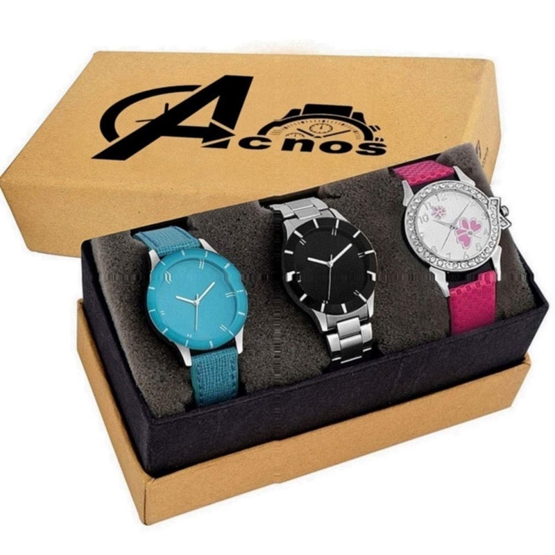 Acnos® Premium Look Like Preety Analogue Multicolour Dial Women's Watch Combo - Pack of 3 - Image 5