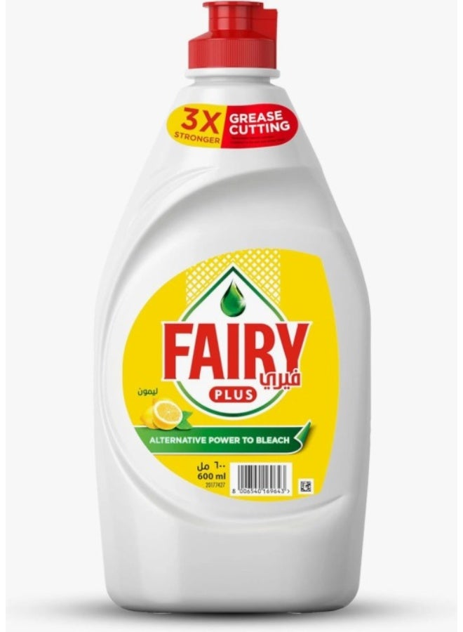 Fairy Plus Dishwashing Liquid Soap Lemon  600 ml