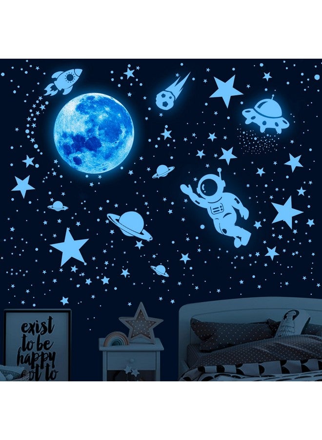 Nouata 530Pcs Glowing Stars for Ceiling,Glow in The Dark Stars,Space Wall Decals Solar System Galaxy Planets Wall Stickers for Kids, Wall Decor for Girls Kids Bedroom Nursery Birthday Party Favor - Image 1