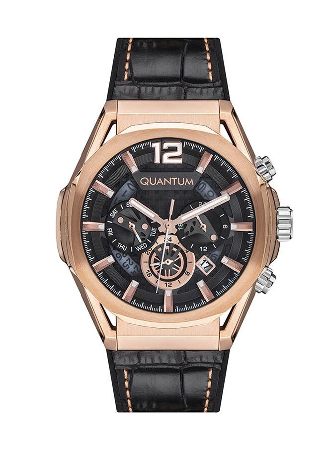 Quantum - QUANTUM Men's Watch, Multi Function Display and Silicone Strap - PWG970.451, Brown - Image 1
