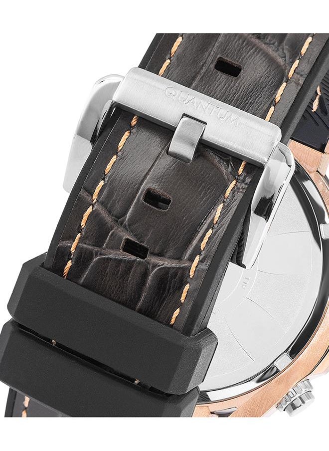 Quantum - QUANTUM Men's Watch, Multi Function Display and Silicone Strap - PWG970.451, Brown - Image 1