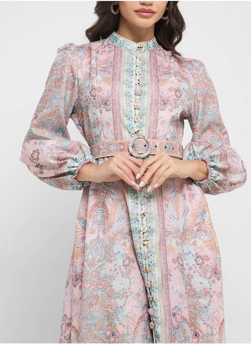 ELLA Abstract Printed Dress  - Image 3