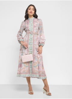 ELLA Abstract Printed Dress  - Image 4