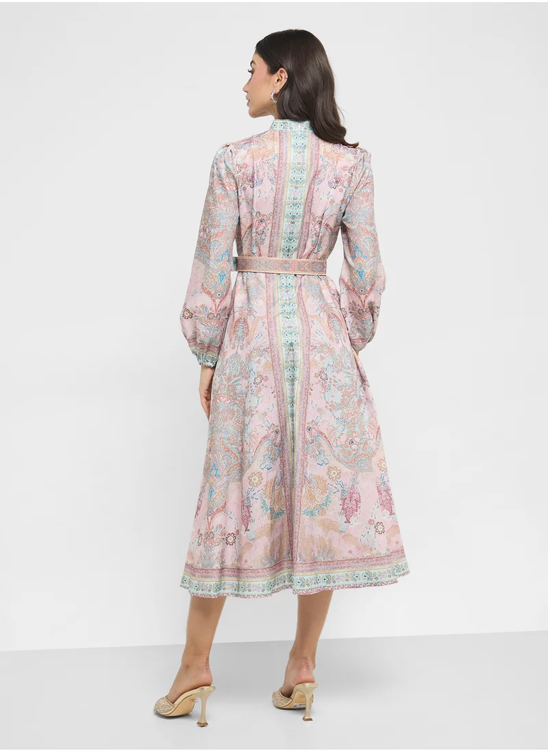 ايلا Printed Top & Skirt Set