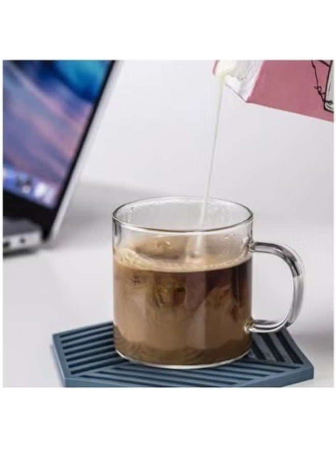 Good Morning 6 Piece Mini Glass Coffee Mug Set 80ml - Image 4