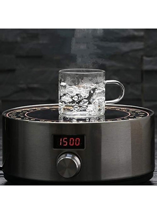 Good Morning 6 Piece Mini Glass Coffee Mug Set 80ml - Image 5