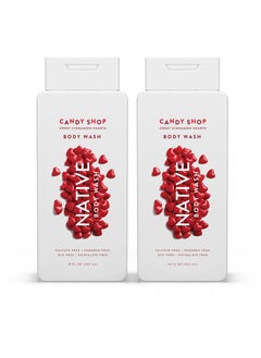 native Native Body Wash for Men & Women, Seasonal | Sulfate, Paraben, and Dye Free, with Naturally Derived Clean Ingredients Leaving Skin Soft and Hydrating, Sweet Cinnamon Hearts 18 oz - 2 Pk 