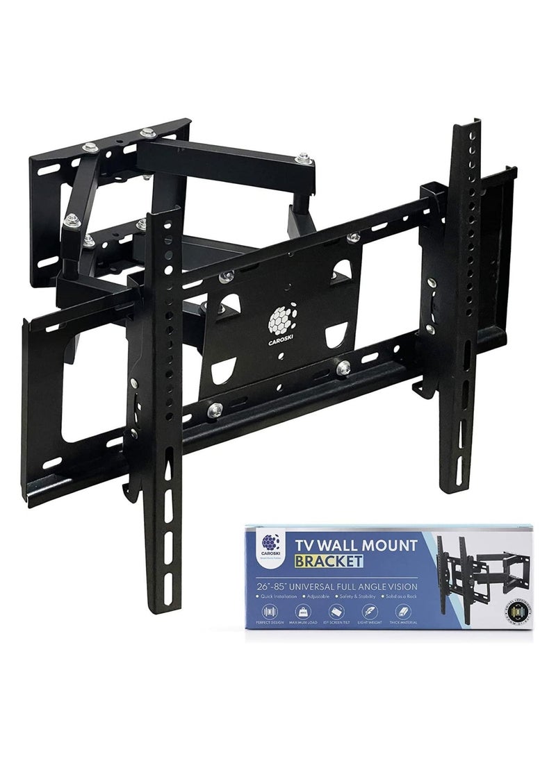 CAROSKI TV Wall Mount for 32” to 85” LED/LCD/4K TVs – Swivel & Tilt TV Bracket with Dual Articulating Arms | Heavy-Duty Wall Stand | Full Motion Mount for Flat & Curved Screens | VESA Compatible - Image 1