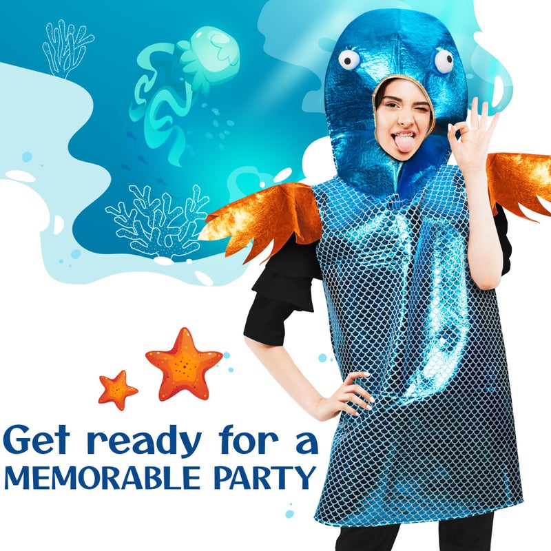 Zadin Adult Fish Costume Funny Sea Animal - Funky Fisherman's Halloween Fish Costume: Fishing Fisherman Costume - Image 5