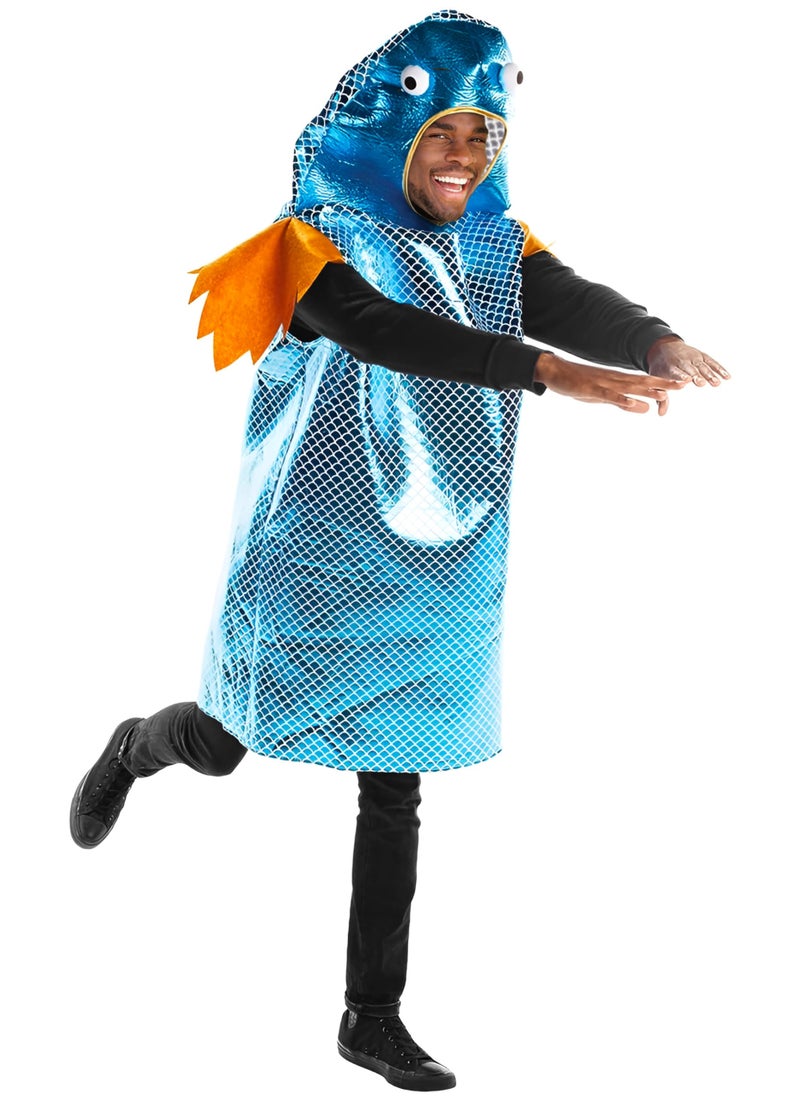 Zadin Adult Fish Costume Funny Sea Animal - Funky Fisherman's Halloween Fish Costume: Fishing Fisherman Costume - Image 1