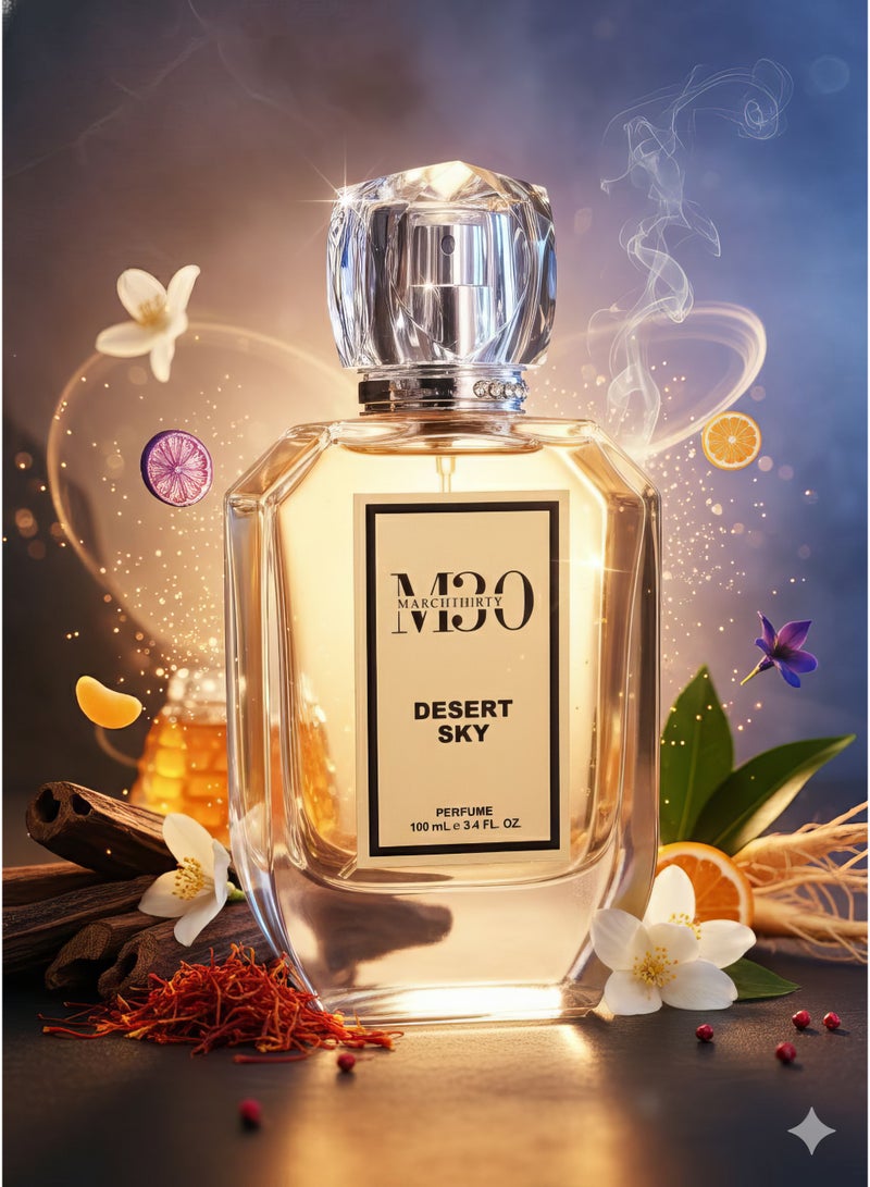 March Thirty Desert Sky Eau de Parfum 100ml – Woody Amber | Oud | Musky | Sweet Oriental - Image 3