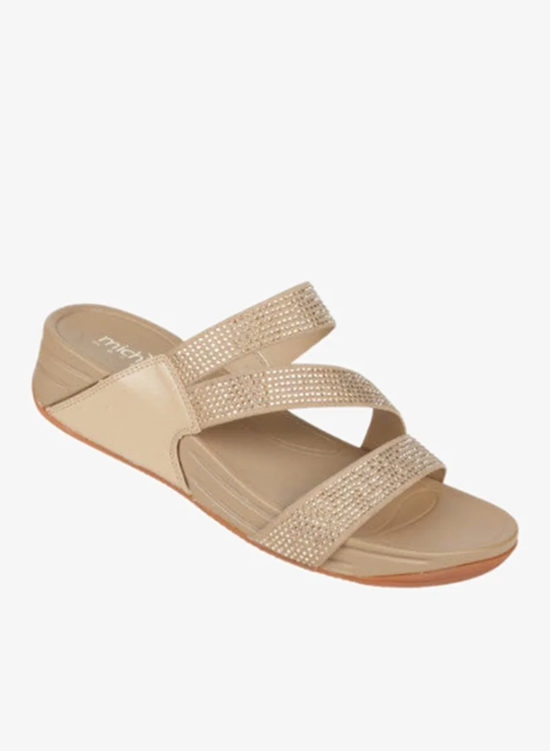 Michelle Morgan Beige 092-3018 Michelle Morgan Ladies Casual Sandals 414RJ67B Beige for Women | Best Price UAE