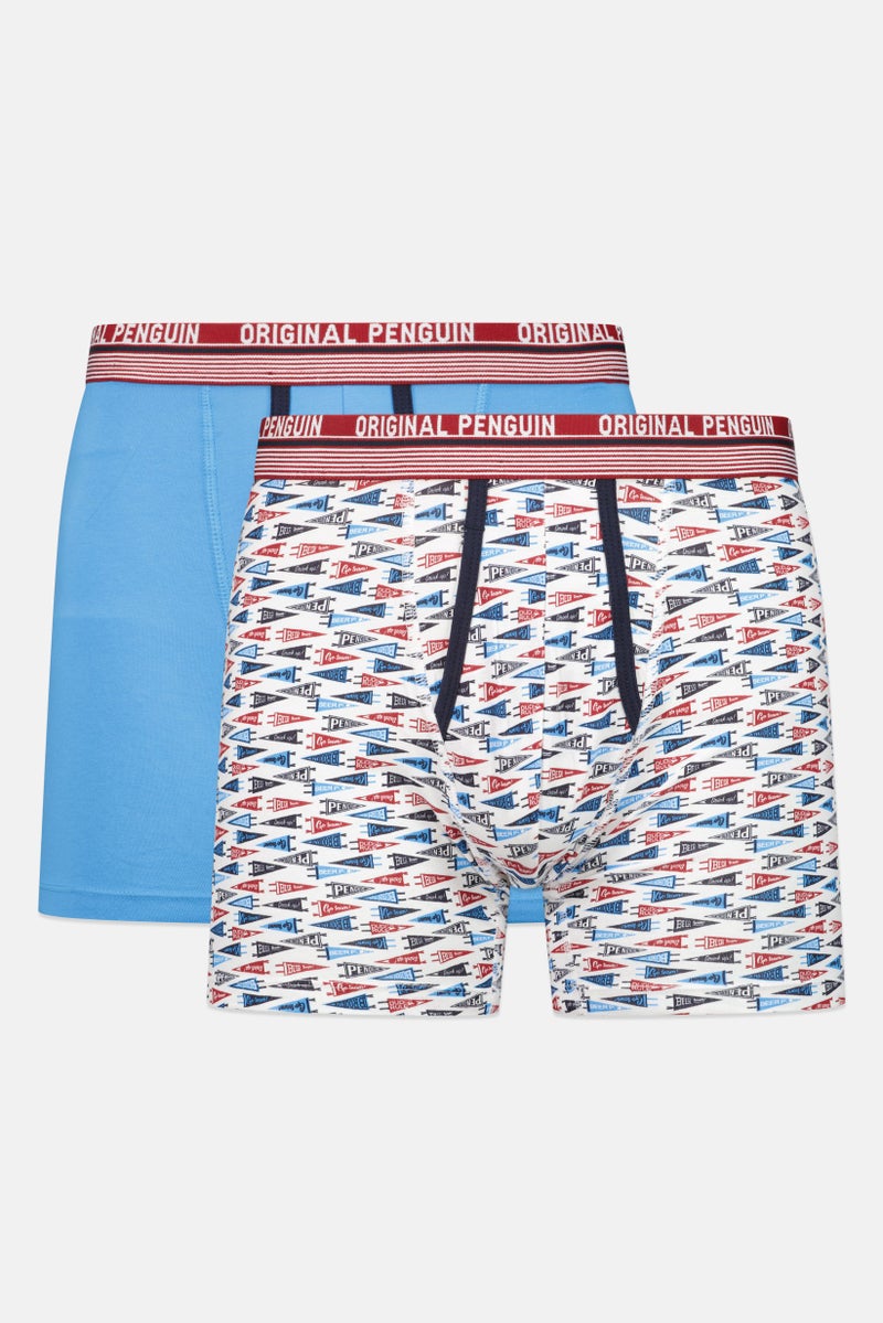 Original Penguin Men 2 Pcs Allover Print Boxer Briefs, Multicolor - Image 1