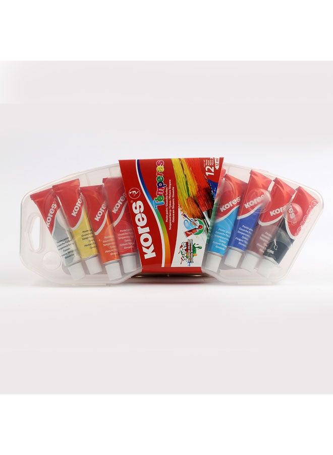 Kores Temperas, 12 Tubes  No:72412" - Image 1