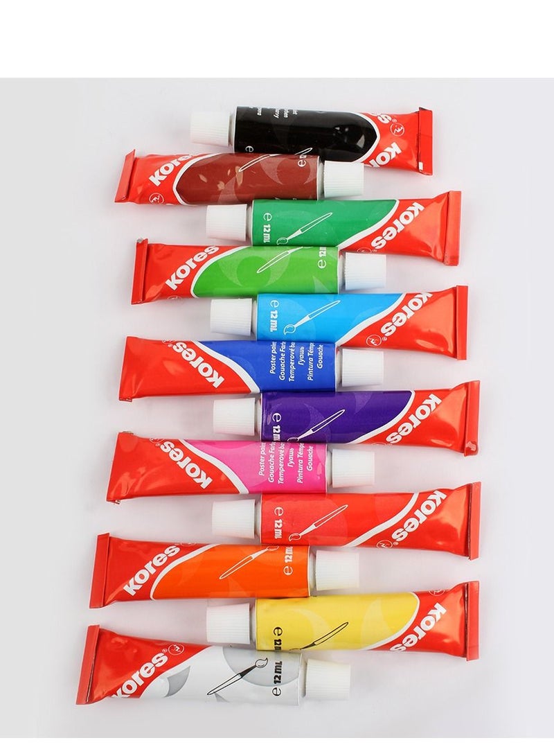Kores Temperas, 12 Tubes  No:72412" - Image 3