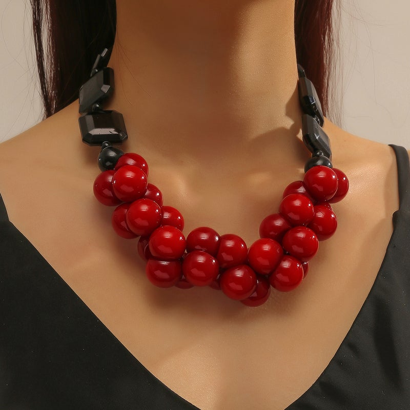 Colorful Vintage Handmade Multi-layer Beaded Bohemian Ethnic Fashion Exaggerated Womens Collar Earrings E collar (124) grams 