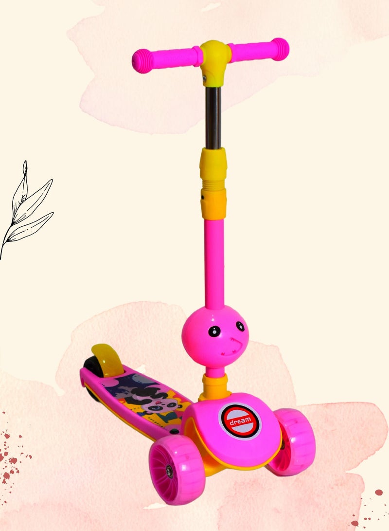 Light Up Pedal Scooter Foldable Design With Flashing Wheels  - Image 1