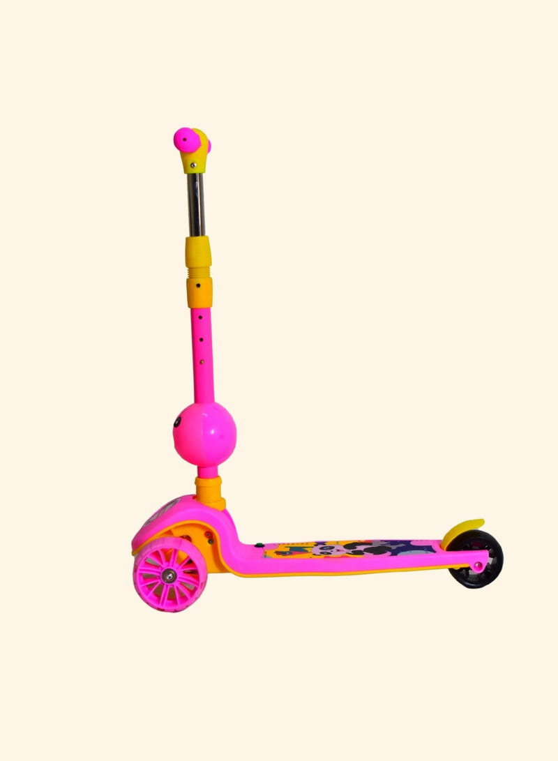 Light Up Pedal Scooter Foldable Design With Flashing Wheels  - Image 2