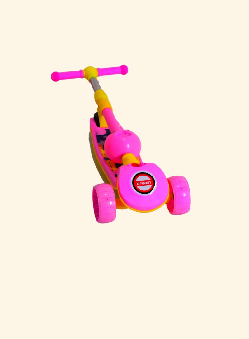 Light Up Pedal Scooter Foldable Design With Flashing Wheels  - Image 3