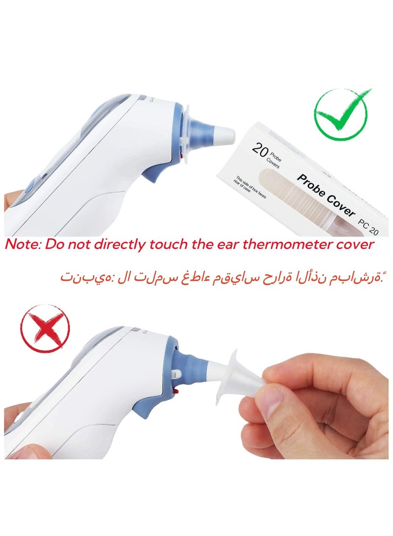 BTFMEI 120 PCS Ear Thermometer Probe Covers , Ear Piles Probe Covers Refill Caps, Lens Filters Compatible for All Braun Thermoscan Models and Other Types of Digital Thermometers Disposable Covers  - Image 3