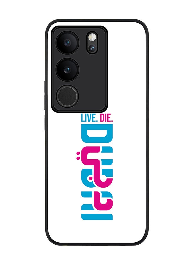 Stylizedd Rugged Black Edge case for Vivo V29 / Vivo V29 Pro / Vivo S17, Slim fit Soft Case Flexible Rubber Edges Anti Drop TPU Gel Thin Cover - Live Die DUBAI - Image 1