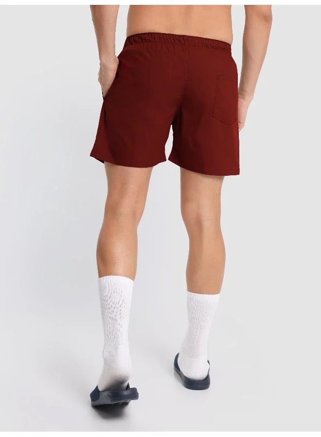Beyoung Plain Burgundy Mens Boxer
