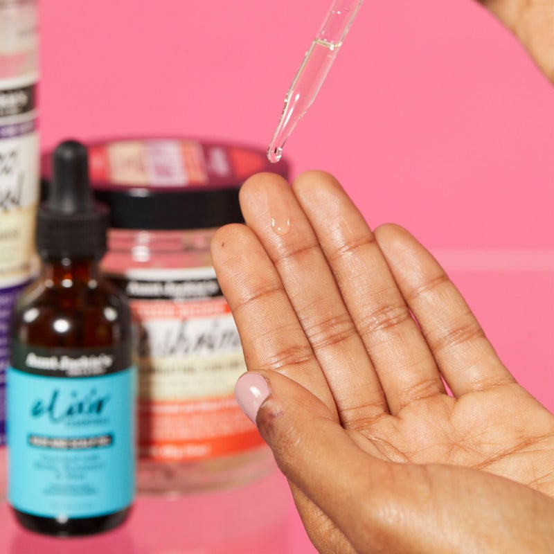 Aunt Jackie's Elixir Essentials Hair & Scalp Oil Enriched with Biotin, Rosemary & Mint, Nourishes, Thickens & Supports Hair Growth, 2 oz - Image 2