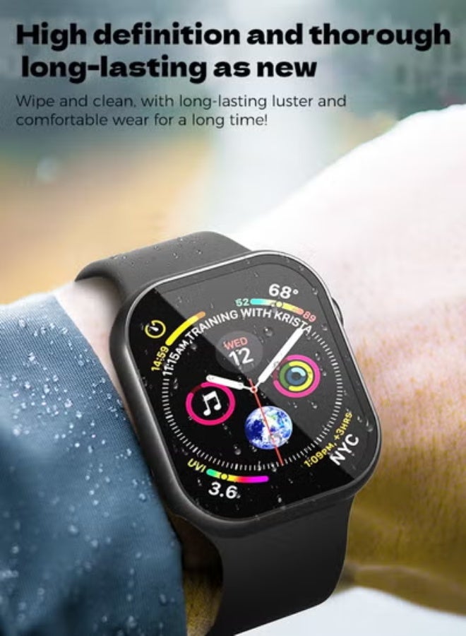 Suitable for Appleiwatch10 shell PC shell film integrated Apple Watch10 shell (42mm, black) - Image 3