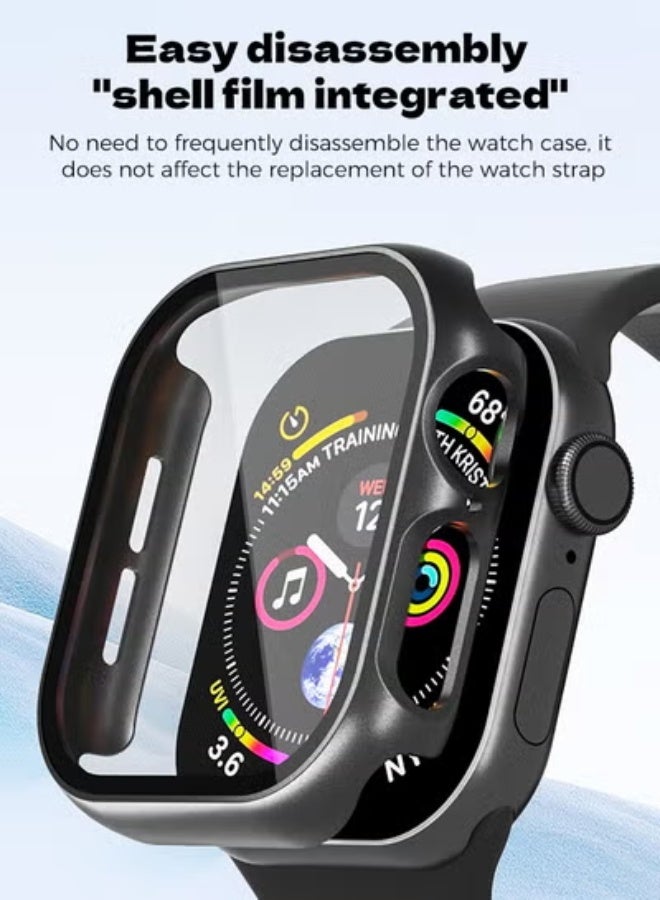 Suitable for Appleiwatch10 shell PC shell film integrated Apple Watch10 shell (42mm, black) - Image 5