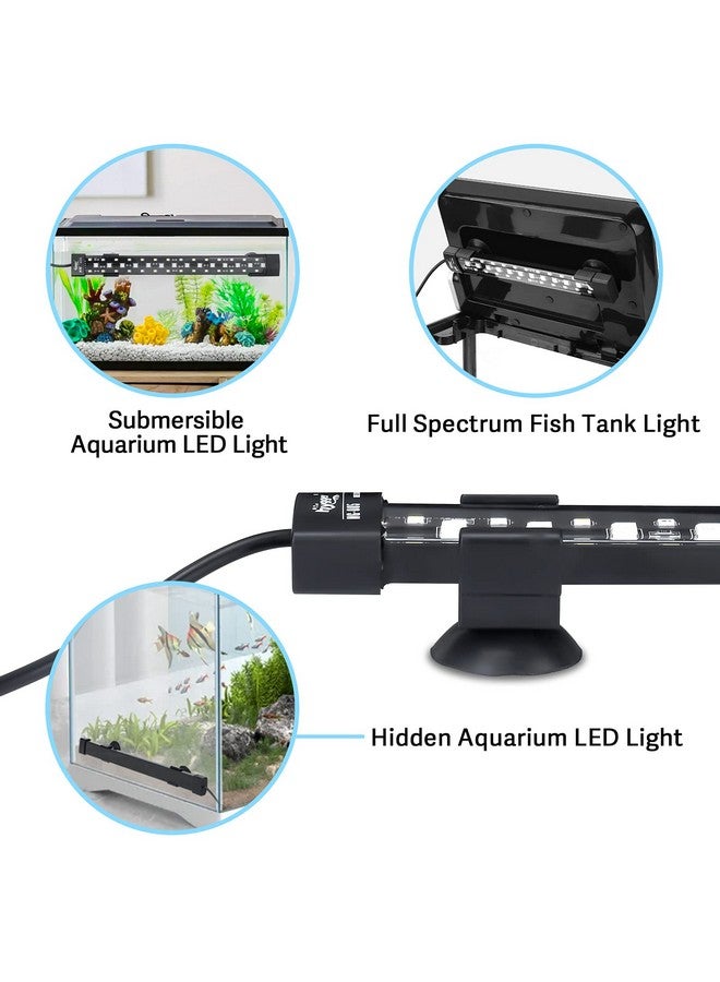 هايغر مصباح LED لحوض السمك من hygger يعمل على مدار الساعة طوال أيام الأسبوع، مصباح حوض سمك مخفي كامل الطيف مع 3 صفوف من الخرز، 7 ألوان، تشغيل وإيقاف تلقائي عند شروق الشمس - ضوء النهار - ضوء القمر، مؤقت قابل للتعديل، سطوع 8 وات - Image 4