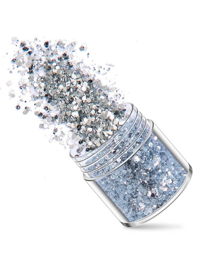 YKZFUI Holographic Nail Art Glitters Gold Silver Nail Sequins 3D Laser Acrylic Nails Powder Dust Flakes Nail Art Supplies For Nails Art Decoration Nail Sparkle Manicure Accessories Glitters Crafts 5 Boxes - Image 5
