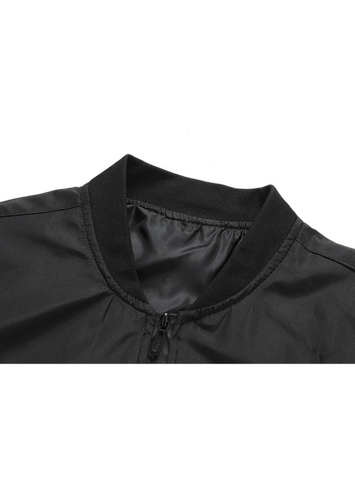 Big-size jacket casual sports lightweight solid-color coat trendy men's clothing - Image 5