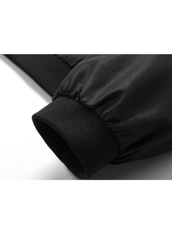 Big-size jacket casual sports lightweight solid-color coat trendy men's clothing - Image 4