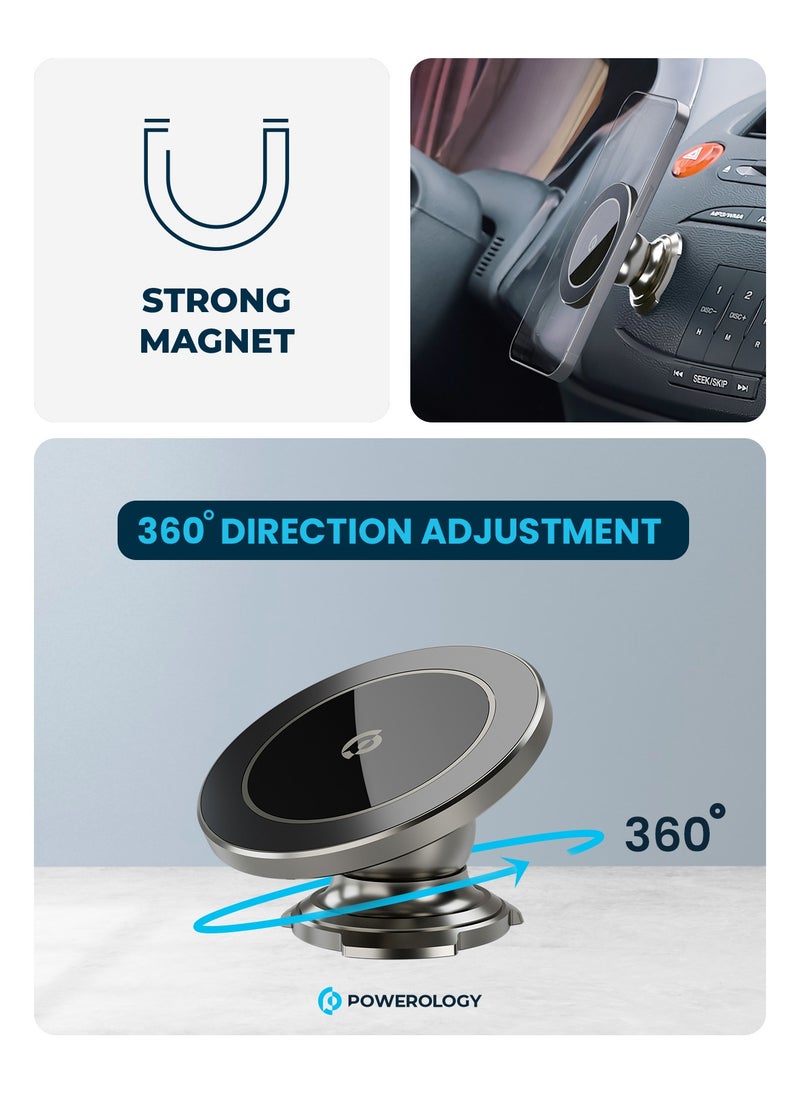 Powerology - Magsafe Magnetic Phone Mount - Titanium - Image 1