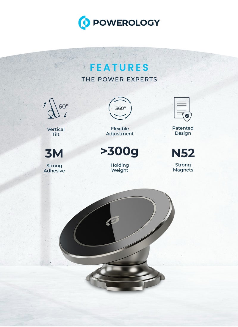 Powerology - Magsafe Magnetic Phone Mount - Titanium - Image 1