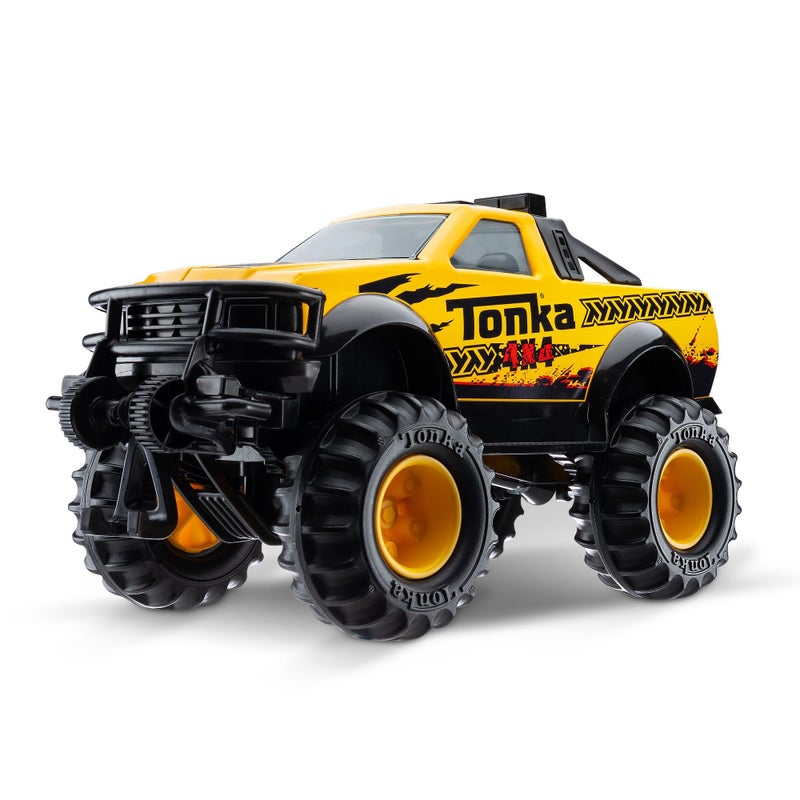 Tonka Steel Classics 4x4 Pickup Truck - Made with Steel & Sturdy Plastic, Yellow Toy Construction Truck, Boys and Girls, Kids, Toddlers, Ages 3+ - Image 1