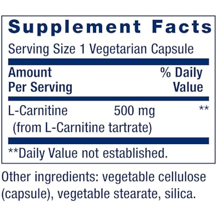 Life Extension L-Carnitine – 500 mg, Energy Supplement, Memory Supplement – Free Form Amino Acid, Nitric Oxide Support – Gluten-Free, Non-GMO, Vegetarian – Two Pack - 2 x 30 Capsules - Image 3